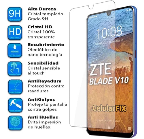 ZTE MICA DE CRISTAL TRANSPARENTE PLANA