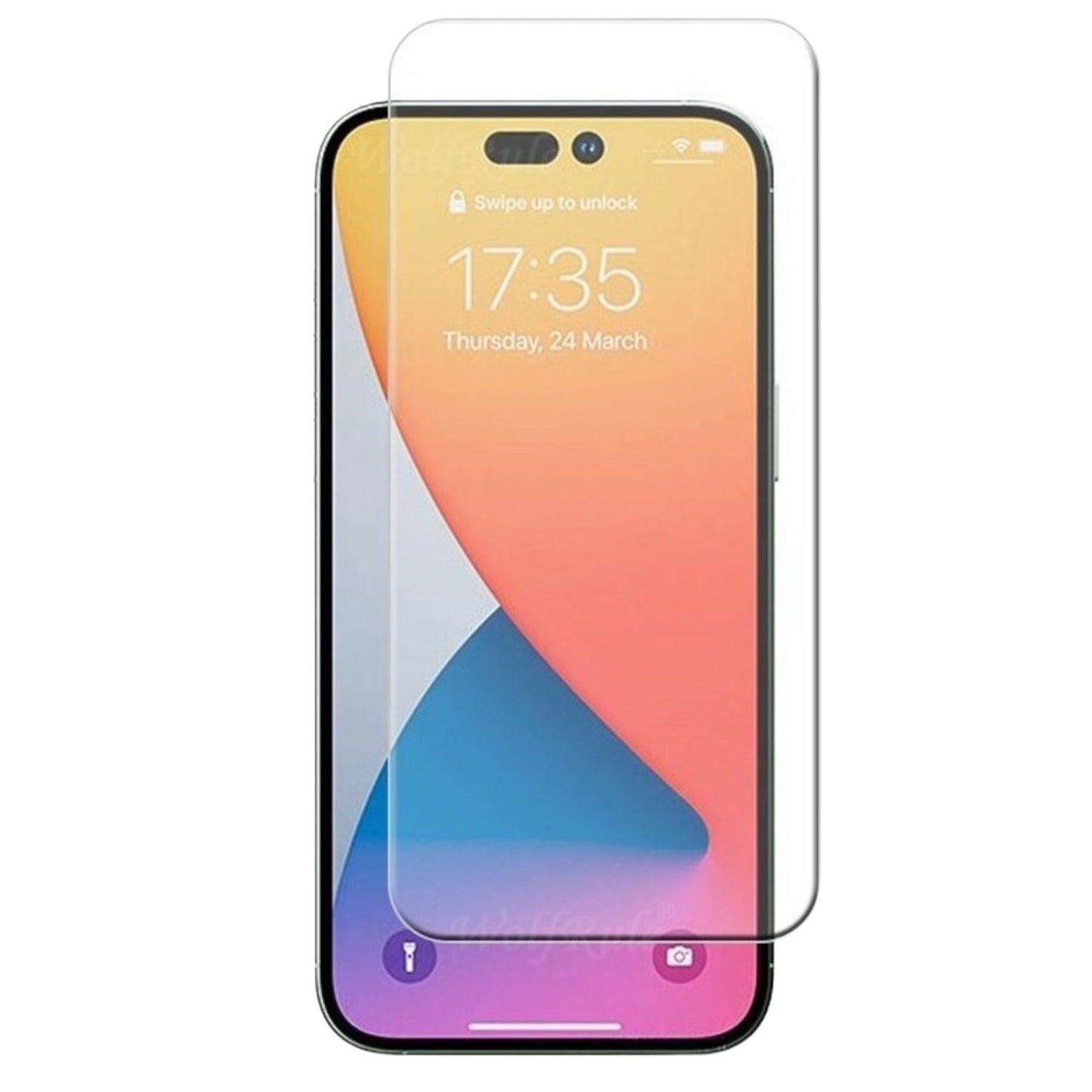 IPHONE MICA DE CRISTAL TRANSPARENTE PLANA