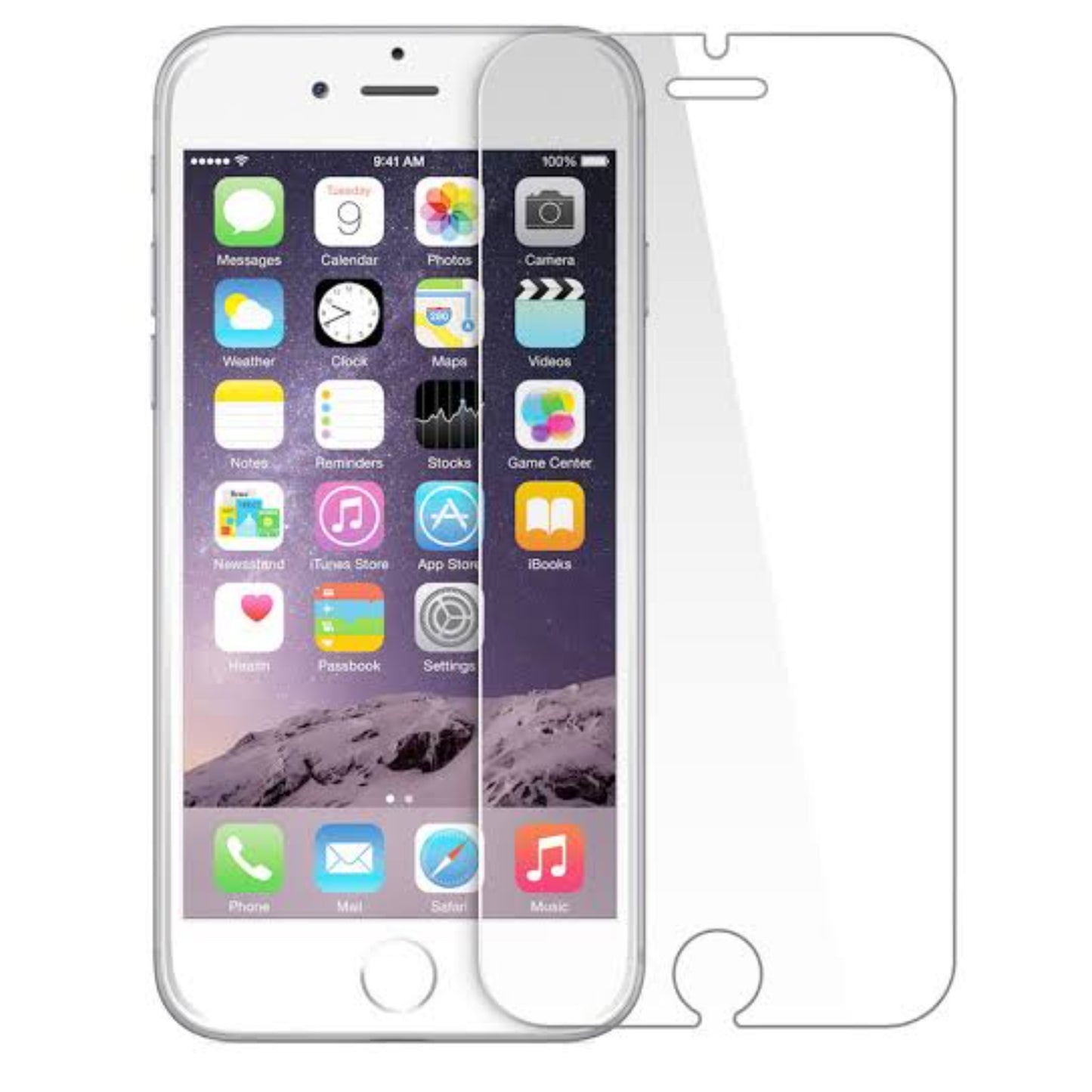 IPHONE MICA DE CRISTAL TRANSPARENTE PLANA