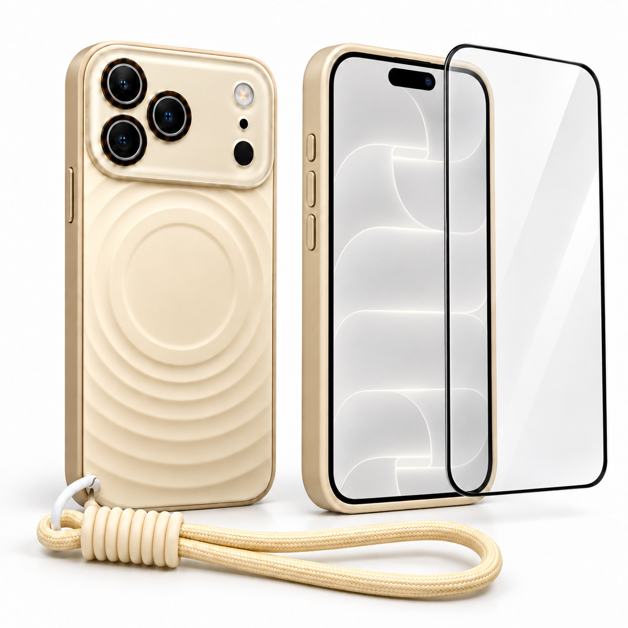 Funda Wave para iPhone 18 Pro Max / 17 Pro Max - Con correa y mica
