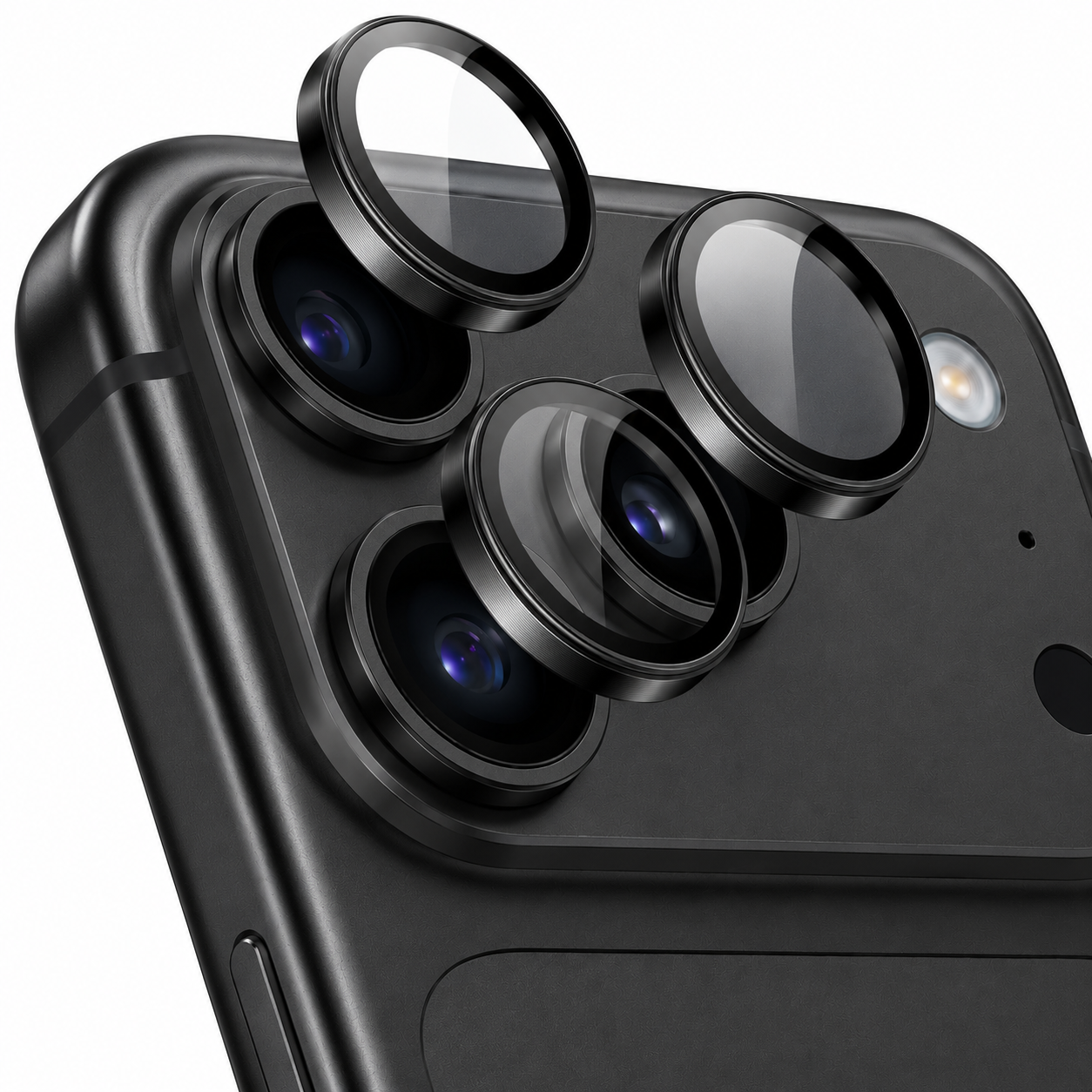Protector de Lente de Cámara con Aro Metálico para iPhone 17 Pro/17 Pro Max