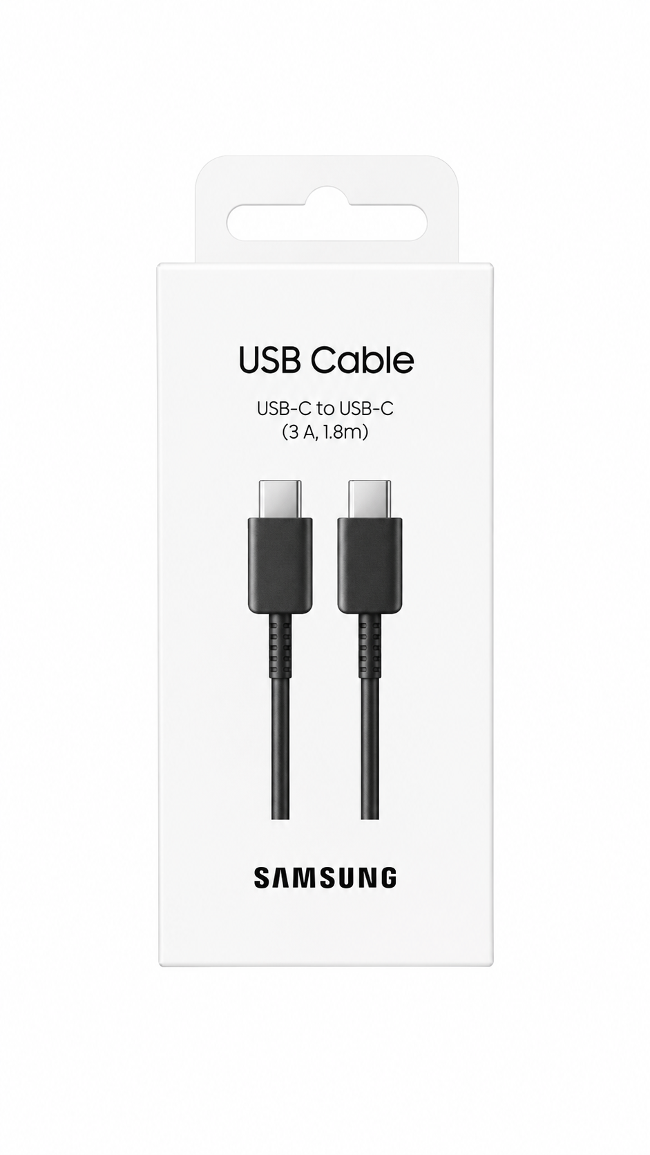 Cable Samsung USB-C cargando smartphone con carga rápida en auto