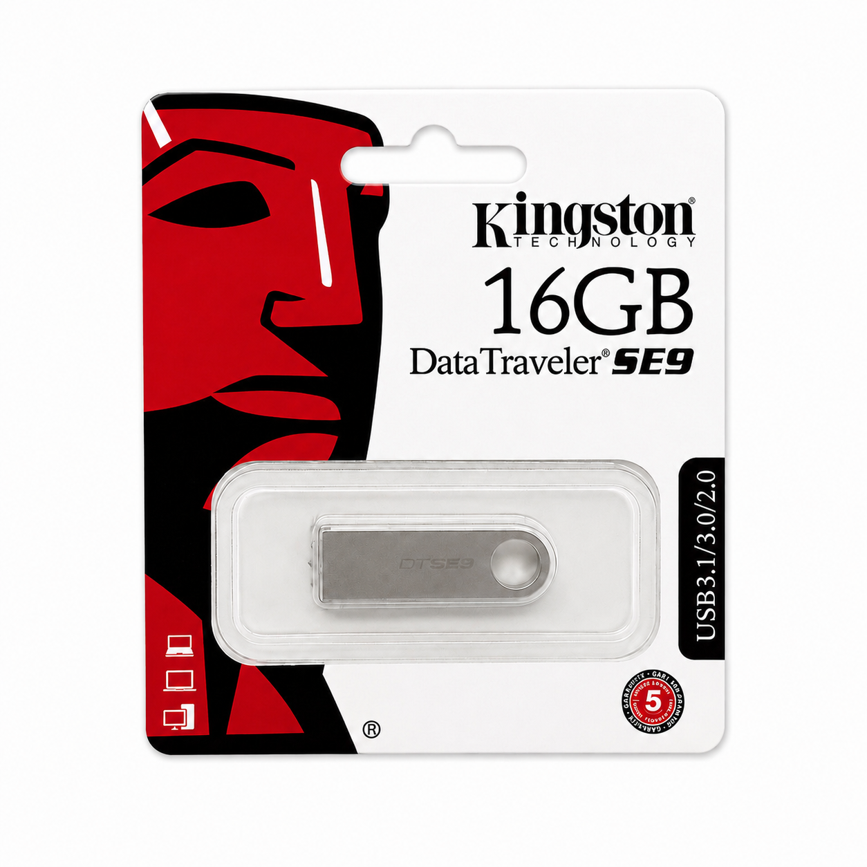 Memoria USB Kingston DataTraveler SE9 16 GB USB 3.1 – Plata