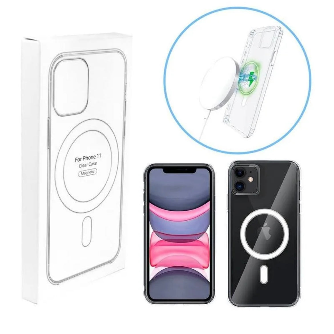 IPHONE 11/12 PRO MAX/14 PRO MAX/ 15 PLUS/15 PRO PROTECTOR MAGSAFE TRANSPARENTE