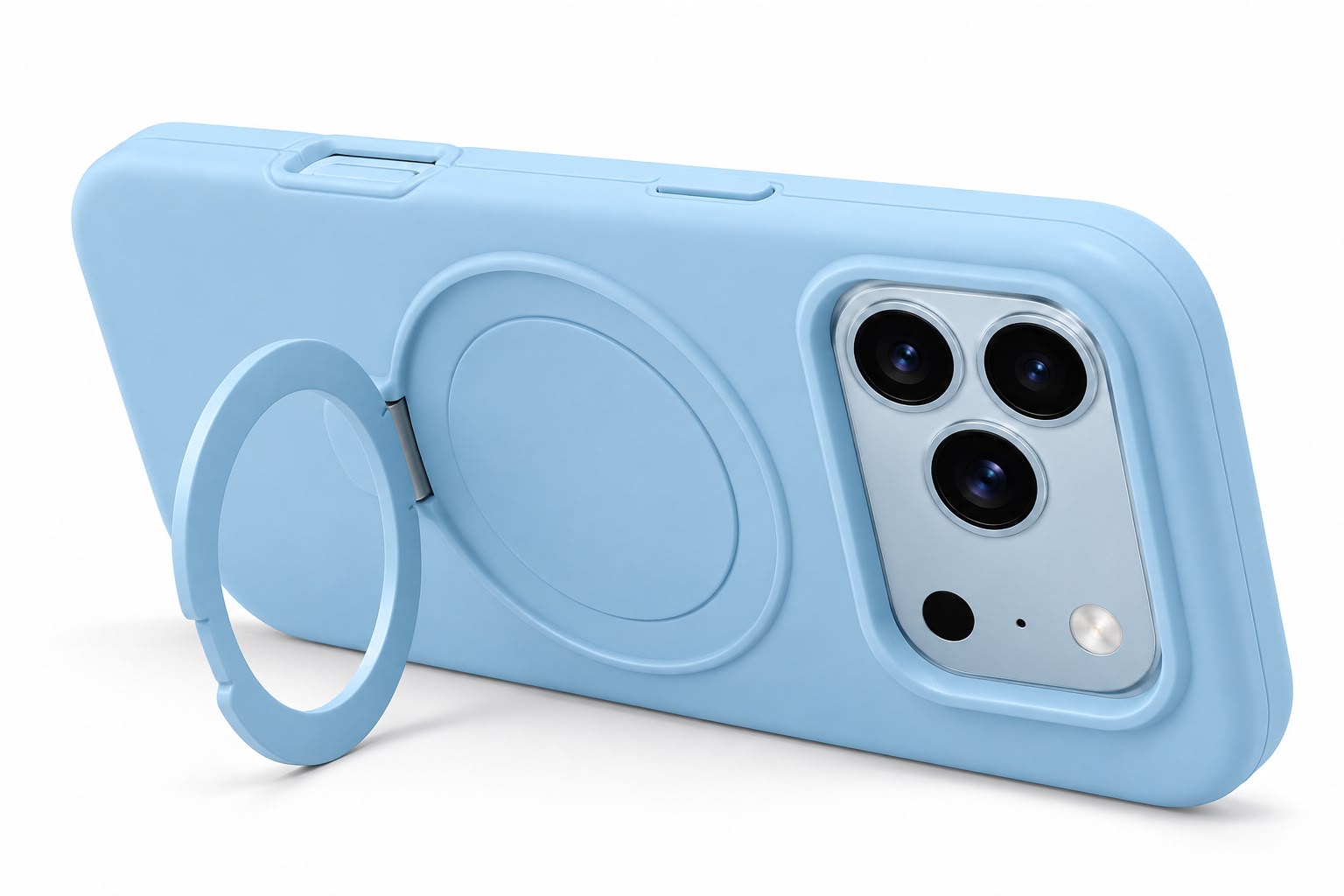 Funda de silicona con MagSafe y soporte para iPhone 18 Pro Max / 17 Pro Max