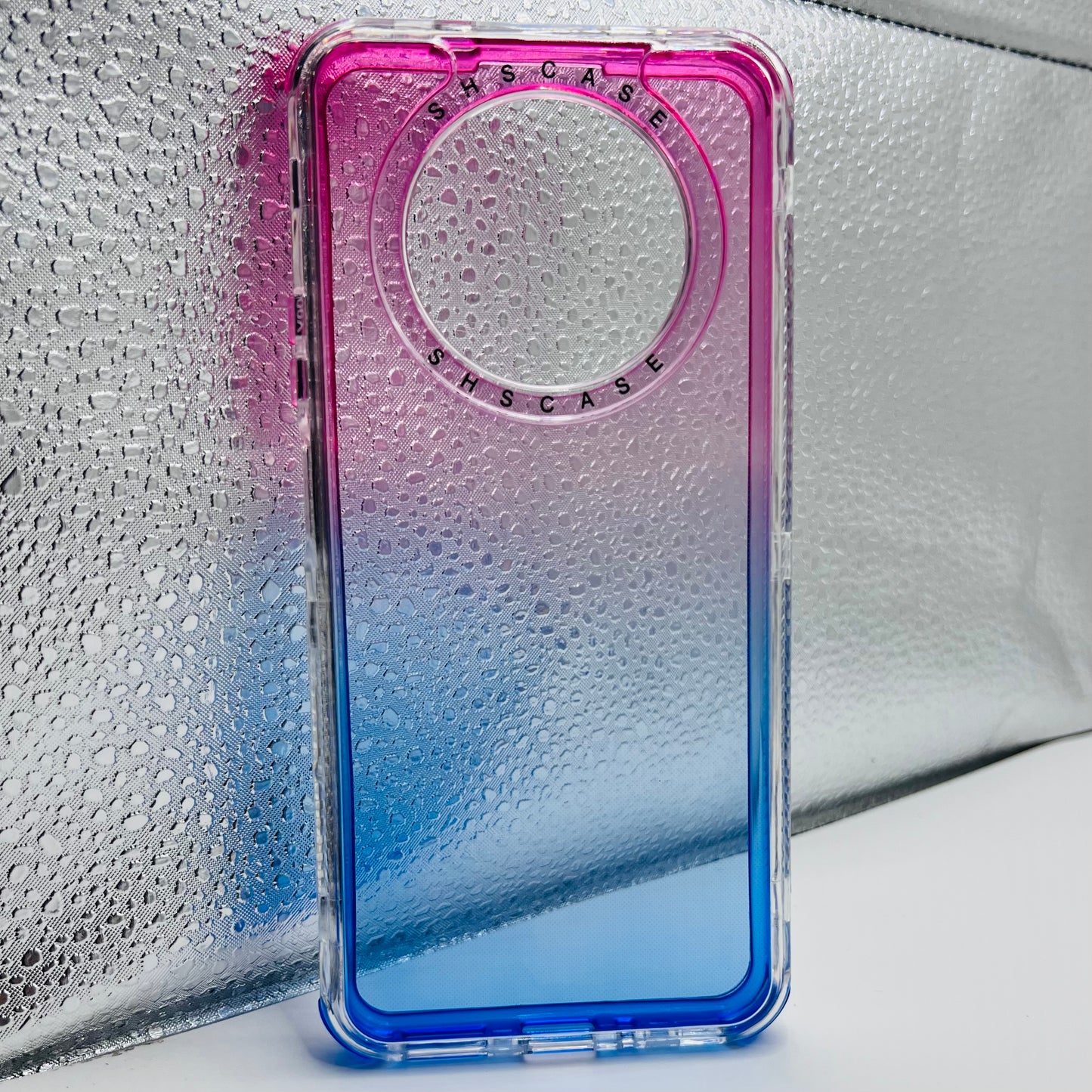 HUAWEI Y90 PROTECTOR  DAMA TRANSPARENTE BICOLOR 3 EN 1 INCLUYE MICA